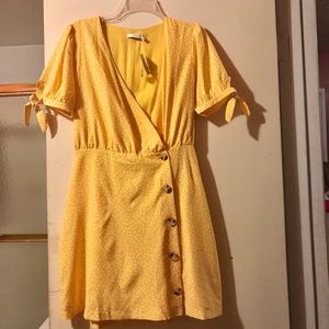 Yellow polka dot dress